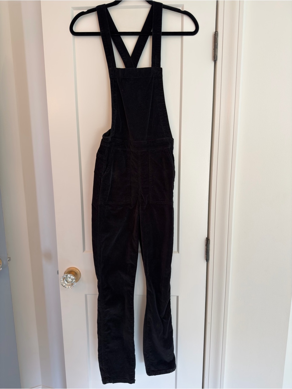 Black Women's Corduroy Overalls Jeans